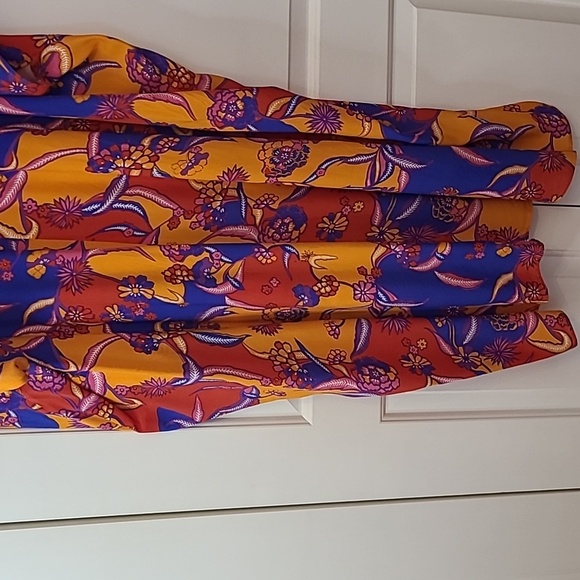 Mod Cloth Multicolored Floral Maxi Dress Kaftan Swimsuit Coverup Size XL - Picture 7 of 12